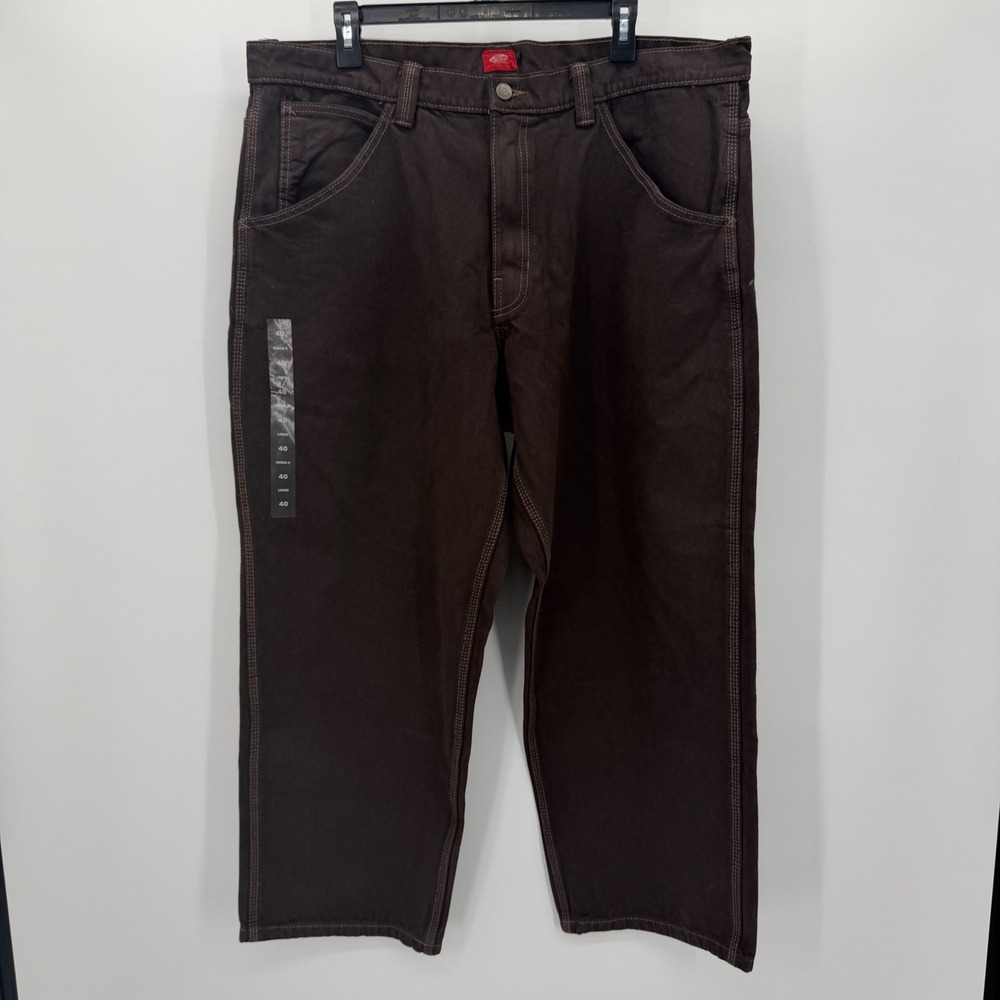 Vans Skateboarding Loose Fit Brown Canvas Pants Mens 40 Triple Stitch Skate